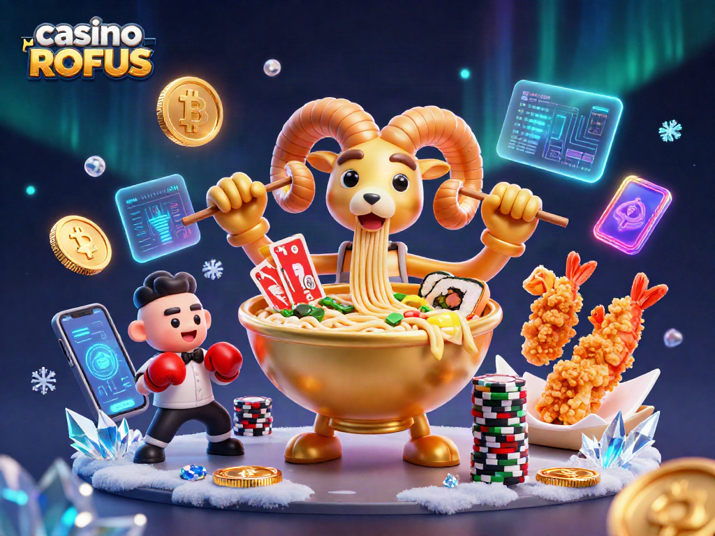Experience thrilling gameplay at casino uden ROFUS with vibrant 3D characters and crypto elements.