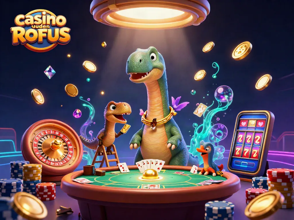 Win big at casino uden ROFUS with a colorful, interactive gaming adventure featuring stylish characters.