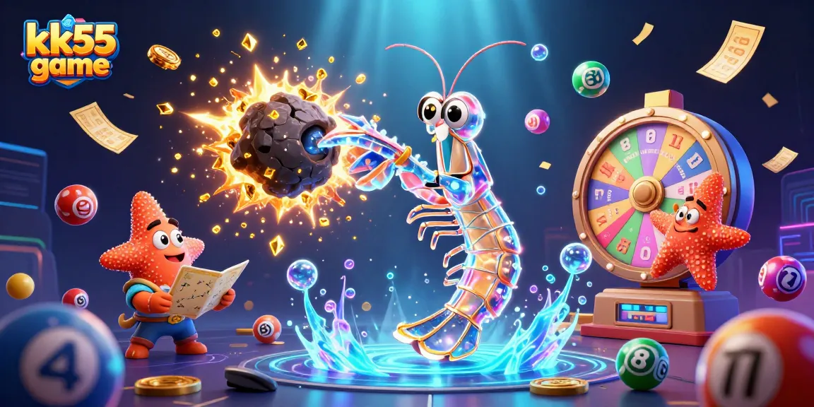 Engage with the vibrant thrills of kk55 game as galactic characters punch through asteroids, revealing treasures.