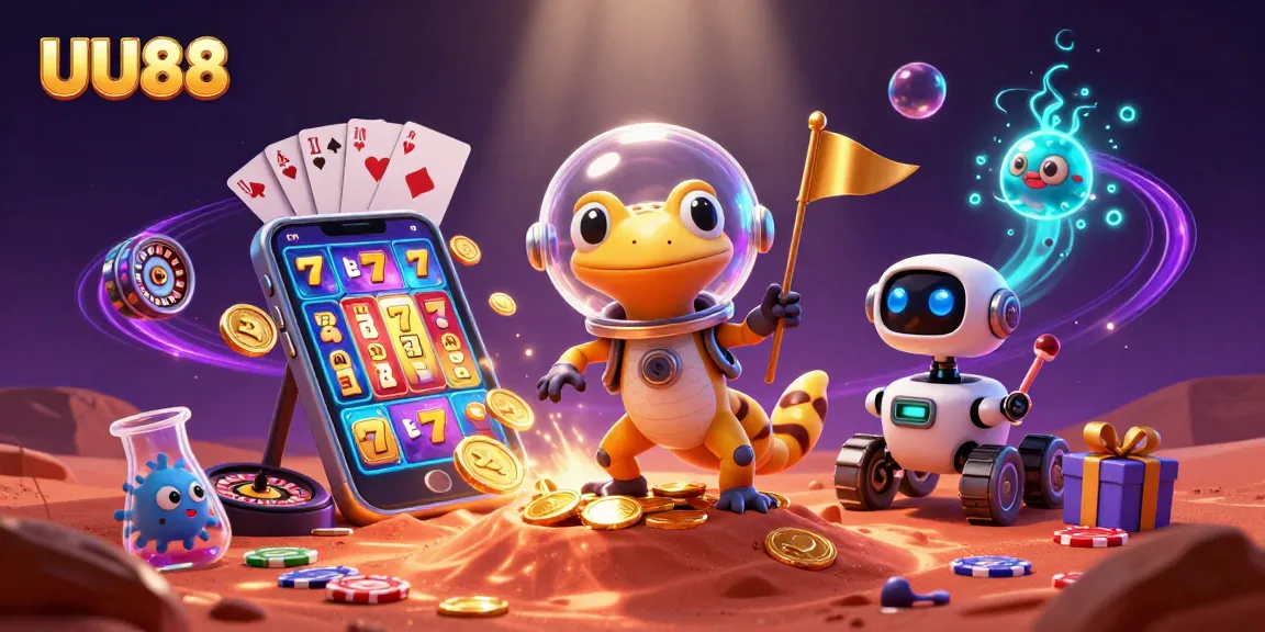 Experience exciting gameplay with UU88 in a rich casino scene on Mars