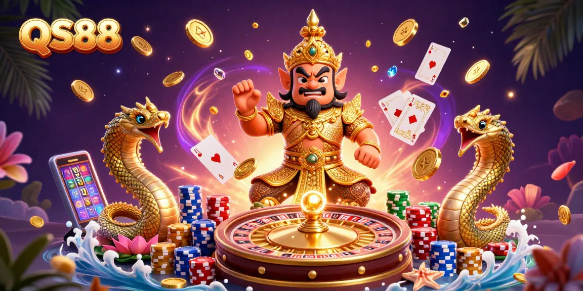 Experience the thrill of QS88 gaming with vibrant visuals and dynamic casino elements.