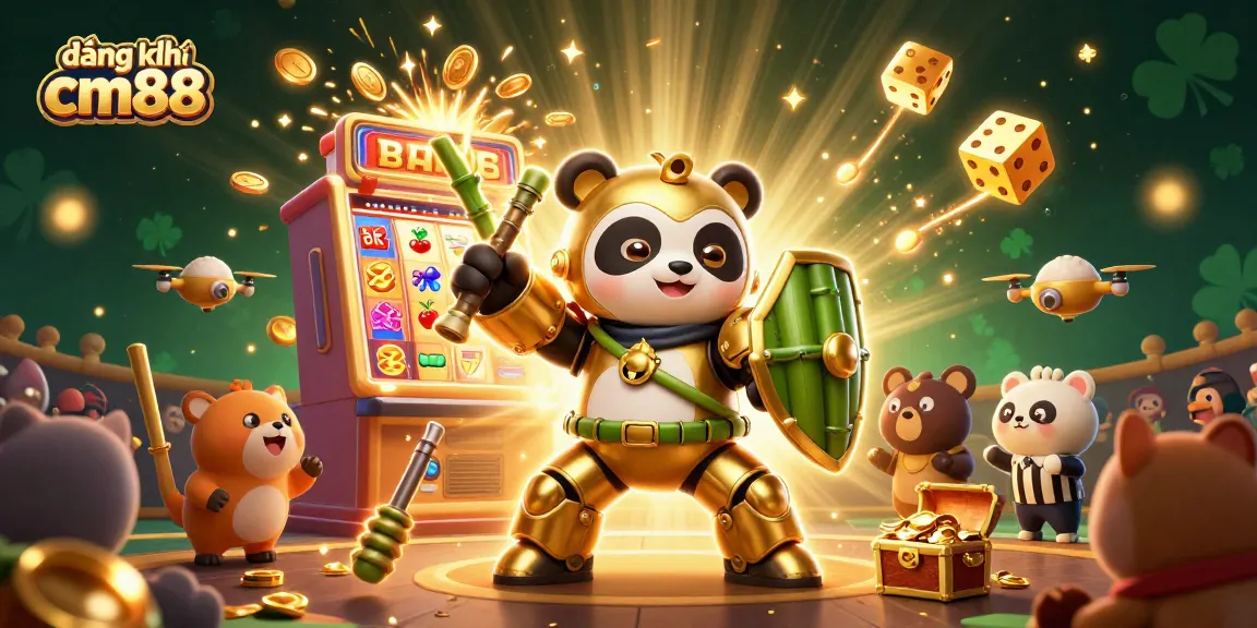Engage with casino excitement through đăng ký cm88, featuring a vibrant 3D panda action scene filled with jackpot thrills.